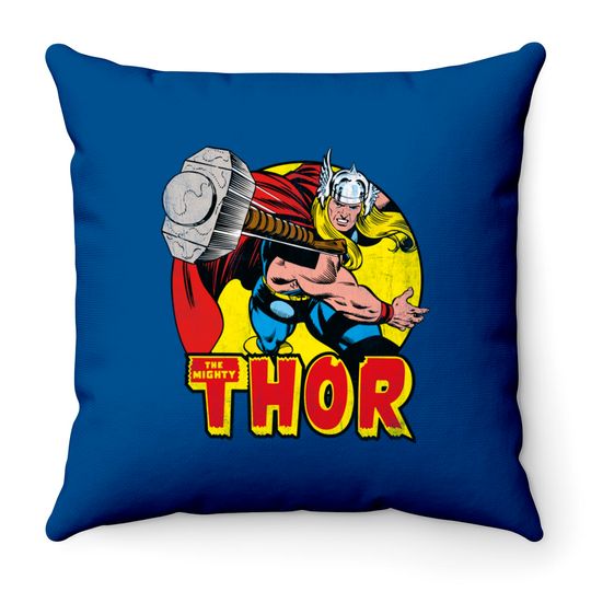 Marvel Mighty Thor Hammer Throw Throw Pillows
