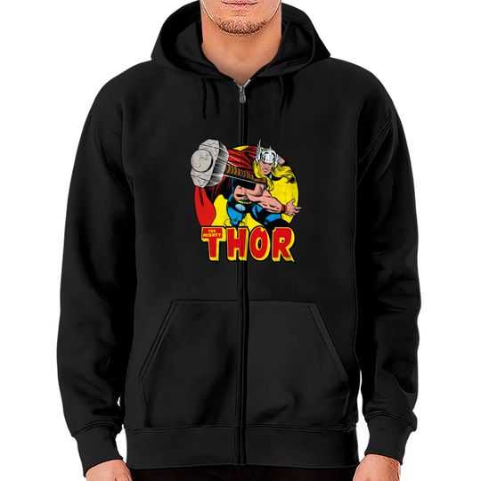 Marvel Mighty Thor Hammer Throw Zip Hoodies