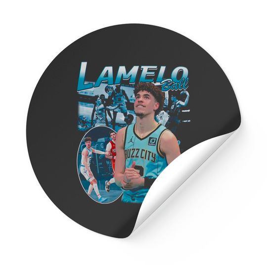 Vintage Lamelo Ball Charlotte Hornets NBA Stickers, Lamelo Ball Stickers