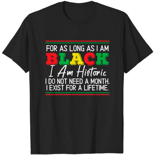 For As Long As I Am Black I Am Historic Juneteenth T-shirt