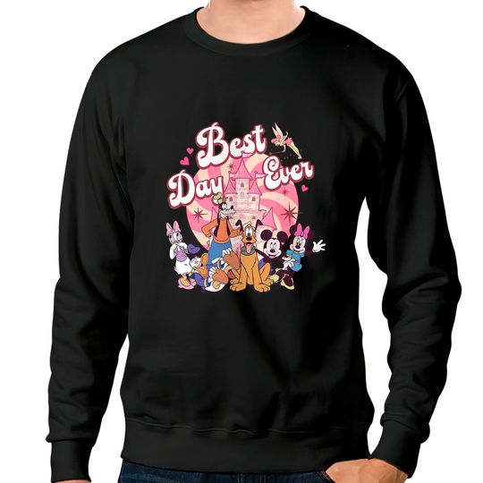 Vintage Disney Best Day Ever Sweatshirts, Retro Disney Castle Sweatshirts