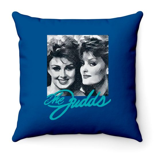 Naomi Judd Throw Pillows, The Judds Vintage Naomi And Wynonna Judd Heartland Tour Throw Pillows