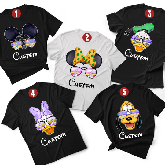 Custom Disney Character Disney Family Vacation  Shirt