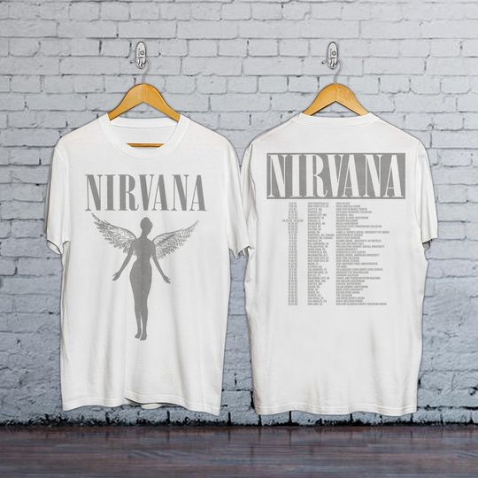 Nirvana Unisex T-Shirt: In Utero Tour (Back Print)
