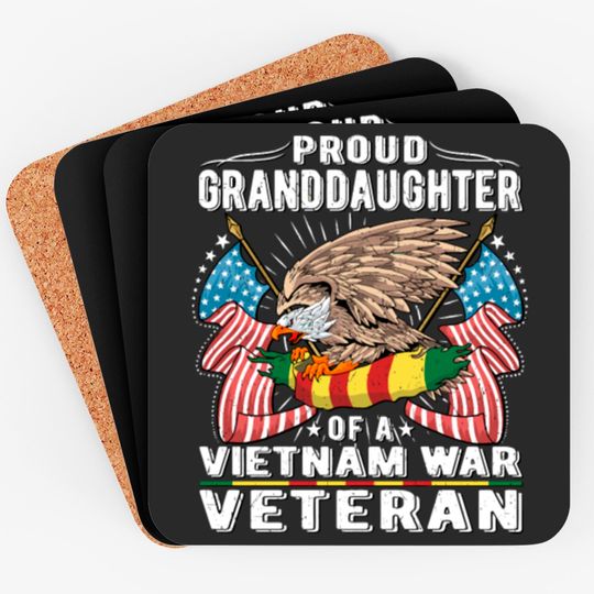 Proud Granddaughter Of Vietnam Veteran Military Ve Coasters