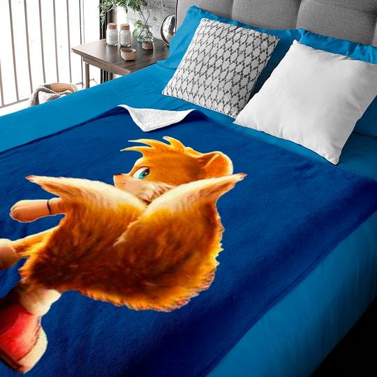 Sonic 2 Tails Movie Character Baby Blankets