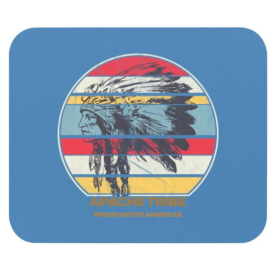 Apache Tribe Native American Indian Proud Retro Sunset - Apache - Mouse Pads