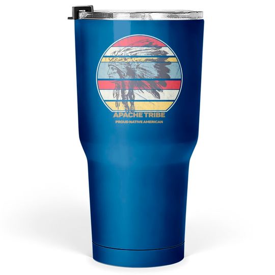 Apache Tribe Native American Indian Proud Retro Sunset - Apache - Tumblers 30 oz