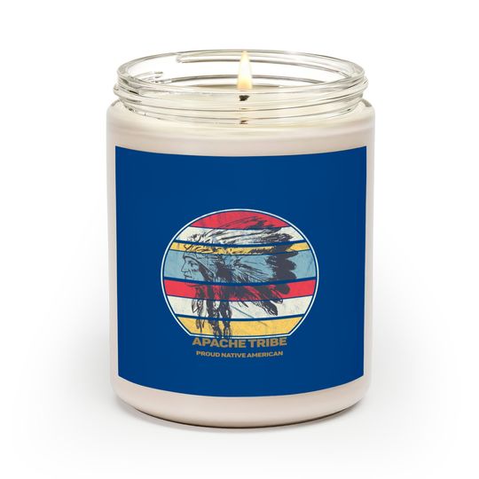 Apache Tribe Native American Indian Proud Retro Sunset - Apache - Scented Candles