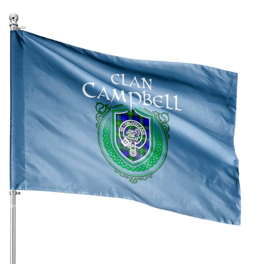 Campbell Surname Scottish Clan Tartan Crest Badge House Flags