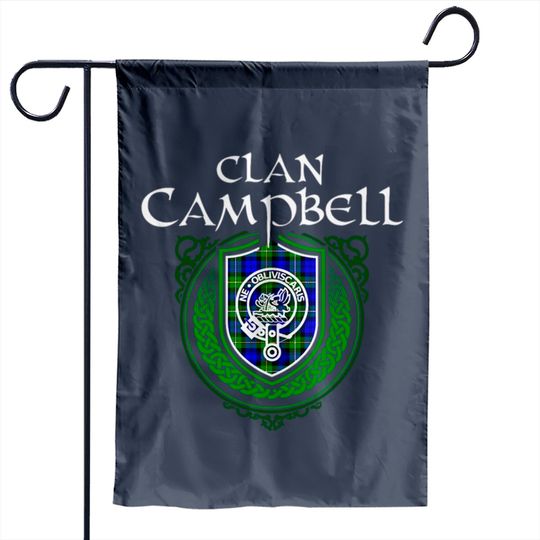 Campbell Surname Scottish Clan Tartan Crest Badge Garden Flags