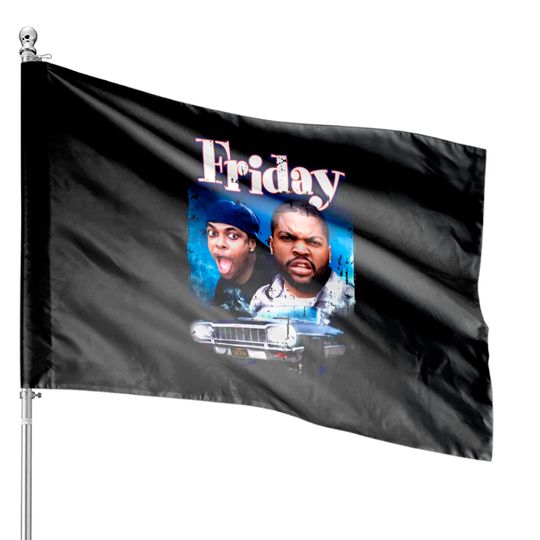 Friday Movie Ice Cube and Chris Tucker Grunge House Flags