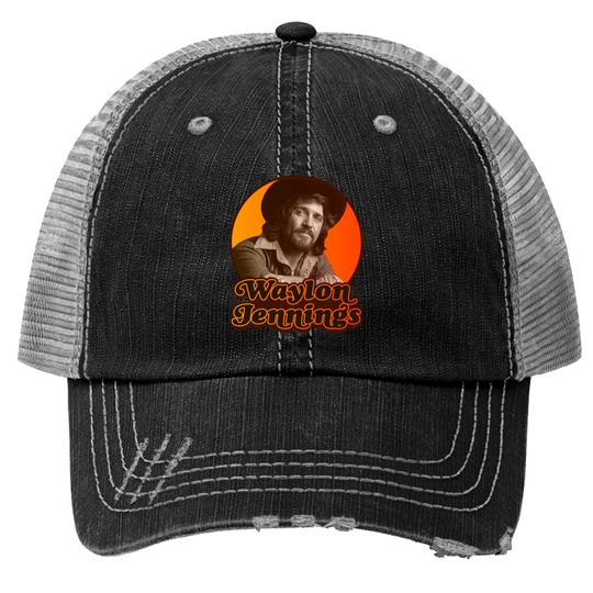 Retro Waylon Jennings - Waylon Jennings - Trucker Hats