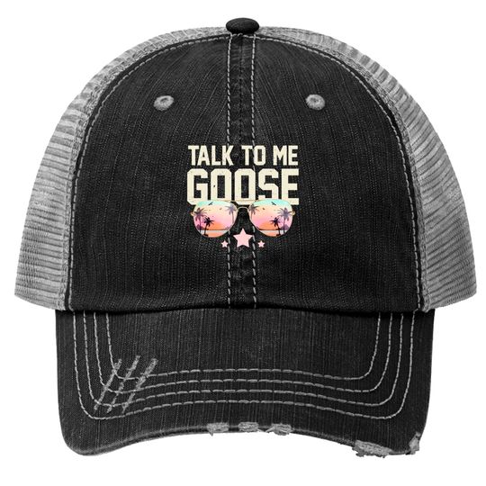 Talk To Me Goose Trucker Hats, Top Gun Trucker Hats, Goose Trucker Hats