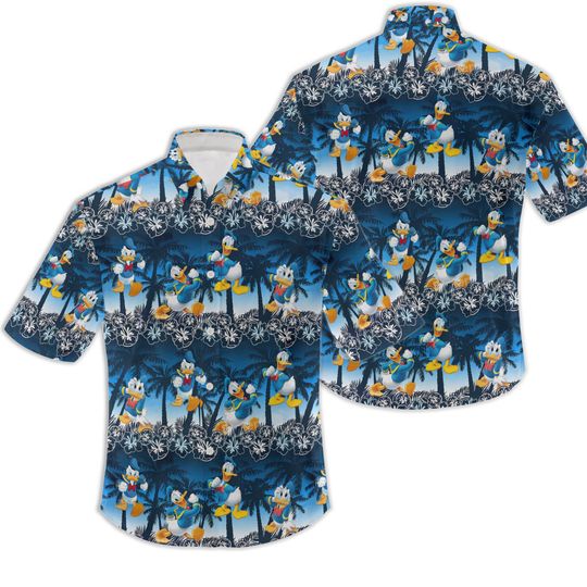 Donald duck hawaiian shirt, disney hawaiian shirt