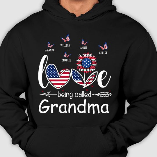 The Love Being Called Grandma - Gift For 4th Of July - Personalized Unisex T-Shirt
