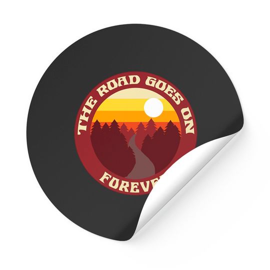 The Road Goes On Forever Classic Stickers