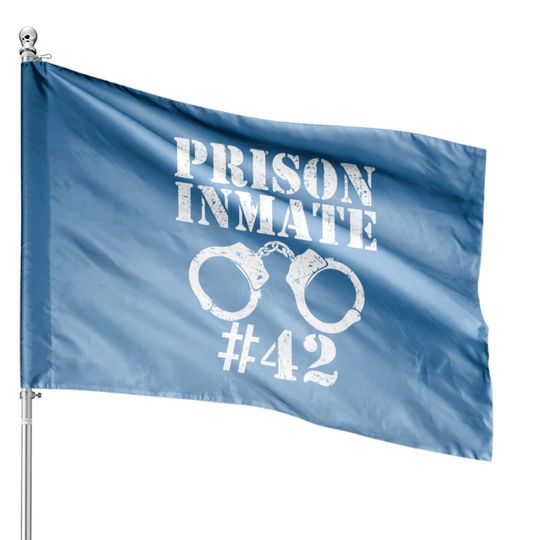 Prison Inmate 42 Handcuffs Prisoner Jail Gift House Flags