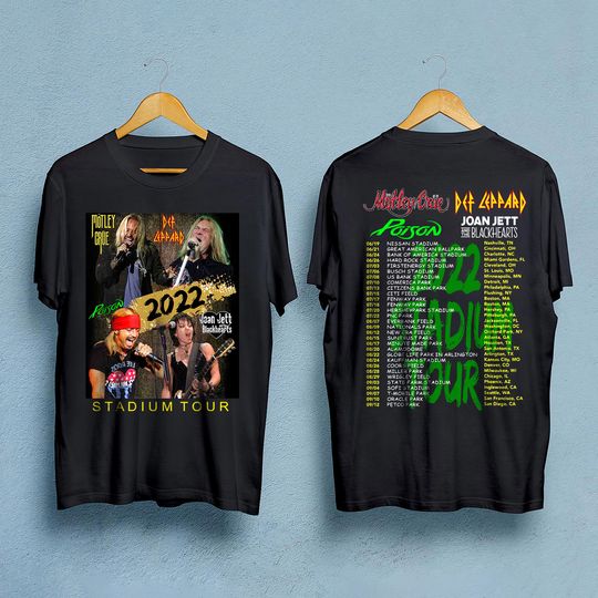The Stadium Tour Motley Crue Def Leppard Poison Joan Jett & the Blackhearts Shirt