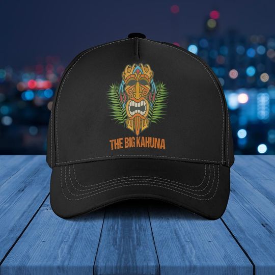 The Big Kahuna Funny Hawaiian Tiki Baseball cap
