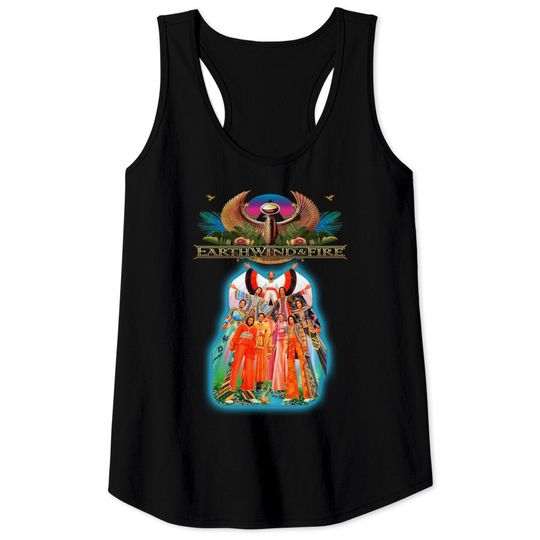 Earth Wind and Fire with Logo on Top Colorful - Earth Wind and Fire Tank Tops