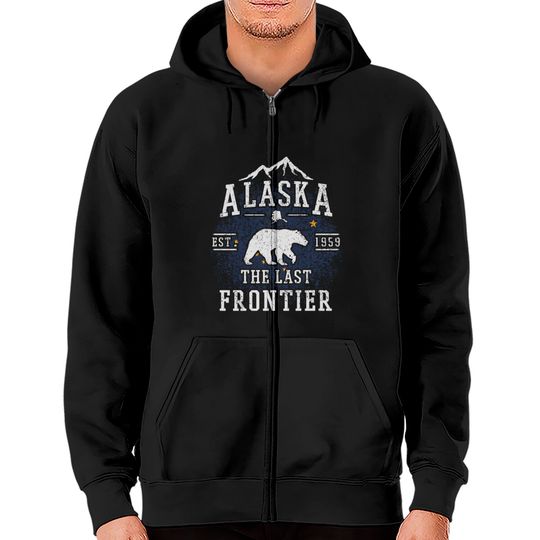 Alaska The Last Frontier Zip Hoodies