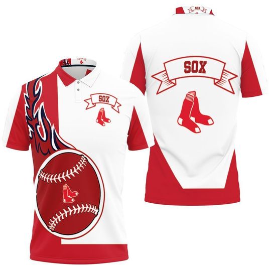 Boston Red Sox 3D Printed Polo Shirt