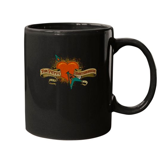 Tom Petty and The Heartbreakers Logo Rock Music Men's Black Mugs