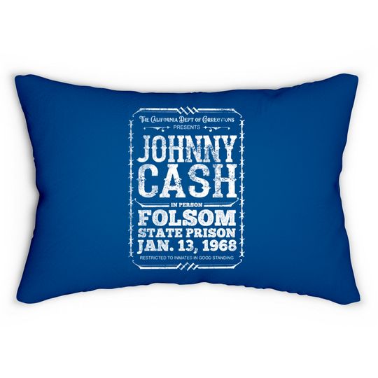 Cash at Folsom Prison, distressed - Johnny Cash - Lumbar Pillows