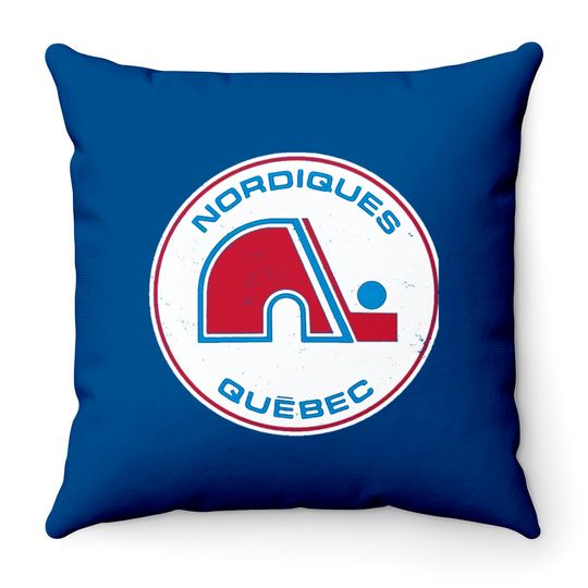 Quebec Nordiques [Vintage Distressed] Classic Throw Pillows
