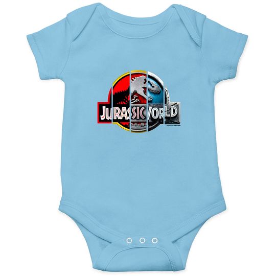 Jurassic World logo evolution. Birthday party gifts. ly licensed merch. Perfect present for mom mother dad father friend him or her - Jurassic Park - Onesies