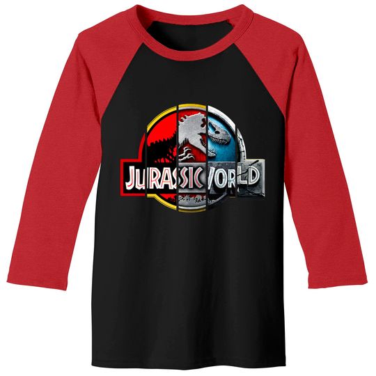 Jurassic World logo evolution. Birthday party gifts. ly licensed merch. Perfect present for mom mother dad father friend him or her - Jurassic Park - Baseball Tees