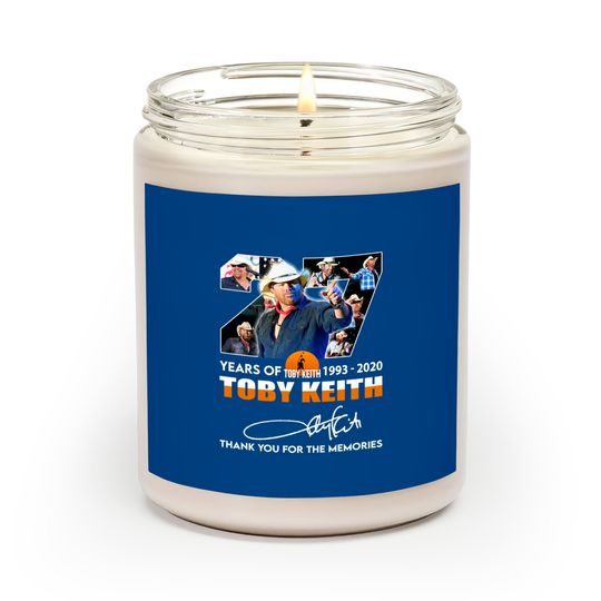Toby Keith 1993-2022 Toby Keith Thank You The Memories Scented Candles