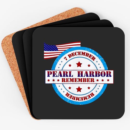 Pearl Harbor Remembrance Day Logo Coasters