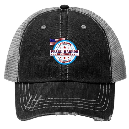 Pearl Harbor Remembrance Day Logo Trucker Hats