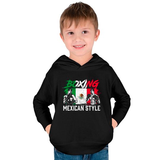 Mexican Boxing Sports Fight Coach Boxer Fighter Kids Pullover Hoodies