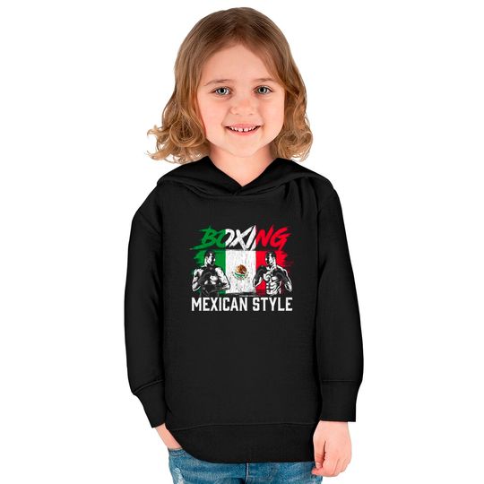 Mexican Boxing Sports Fight Coach Boxer Fighter Kids Pullover Hoodies