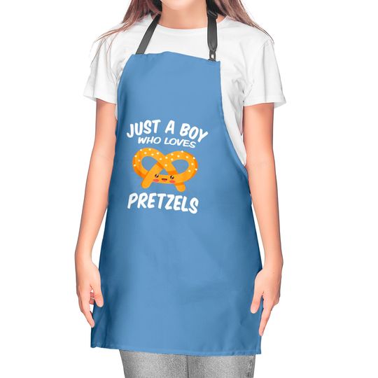 Just A Boy Who Loves Pretzels Kitchen Aprons