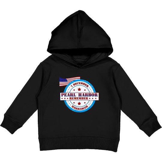 Pearl Harbor Remembrance Day Logo Kids Pullover Hoodies