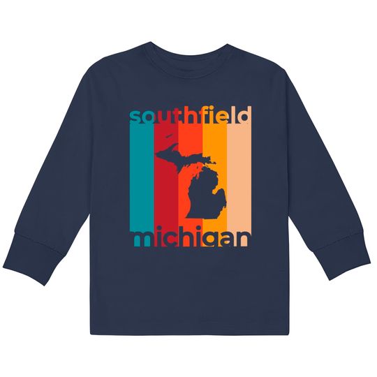 Southfield Michigan Retro - Southfield -  Kids Long Sleeve T-Shirts
