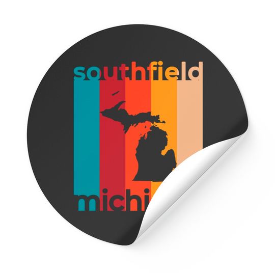 Southfield Michigan Retro - Southfield - Stickers
