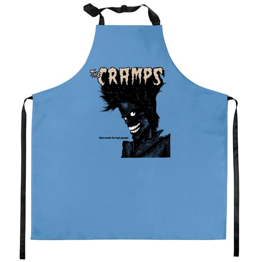 The Cramps Unisex Kitchen Aprons: Bad Music