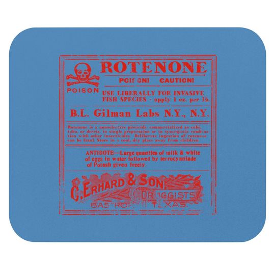 Rotenone Label, distressed - The Creature From The Black Lagoon - Mouse Pads
