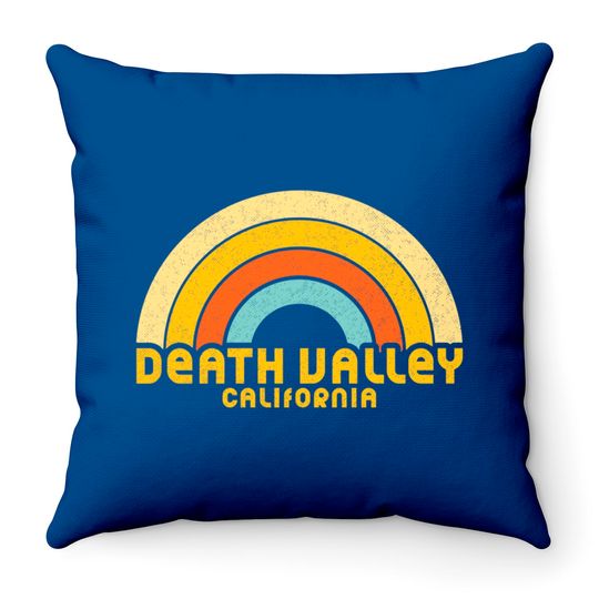 Retro Death Valley California - Death Valley California - Throw Pillows