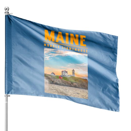 Nubble Light Maine House Flags