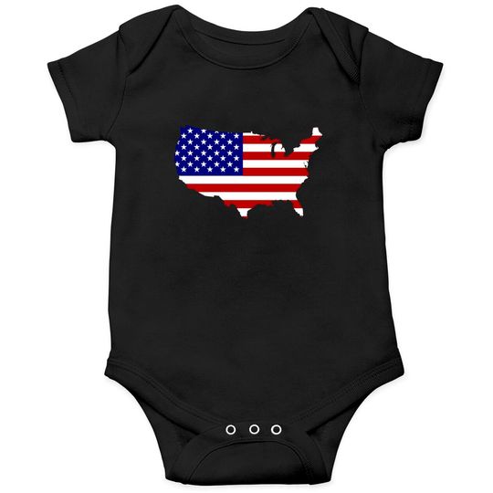 American flag 4th of july - 4th Of July - Onesies