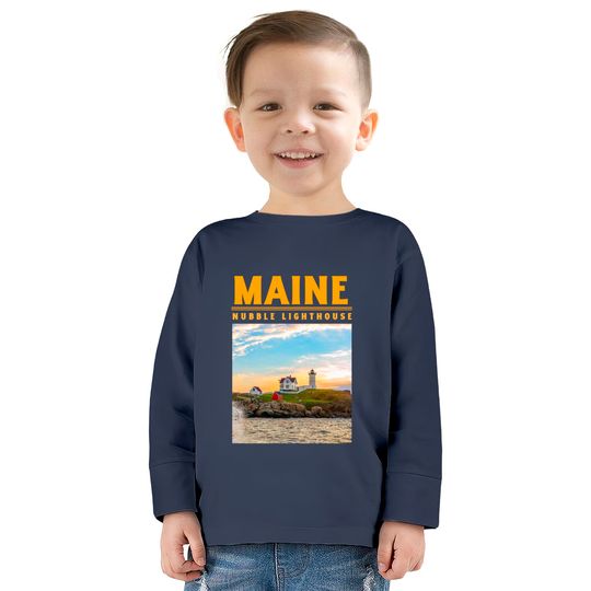 Nubble Light Maine  Kids Long Sleeve T-Shirts