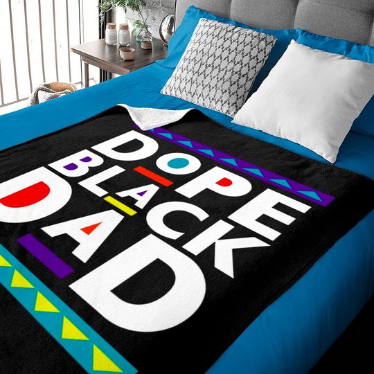 Dope Black Dad Baby Blankets, Father's Day Baby Blankets