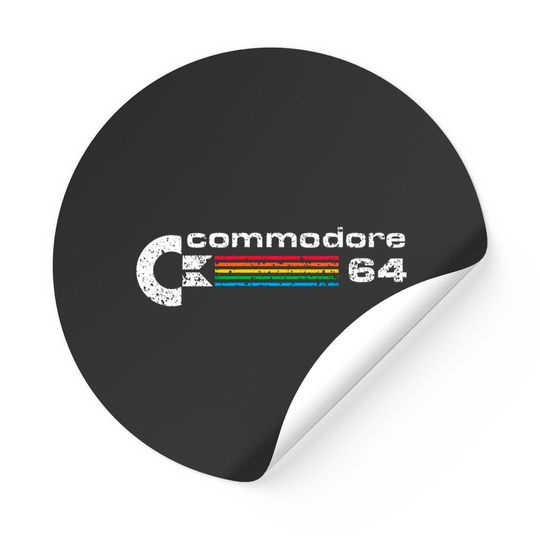 Commodore 64 Retro Computer distressed - Commodore 64 - Stickers
