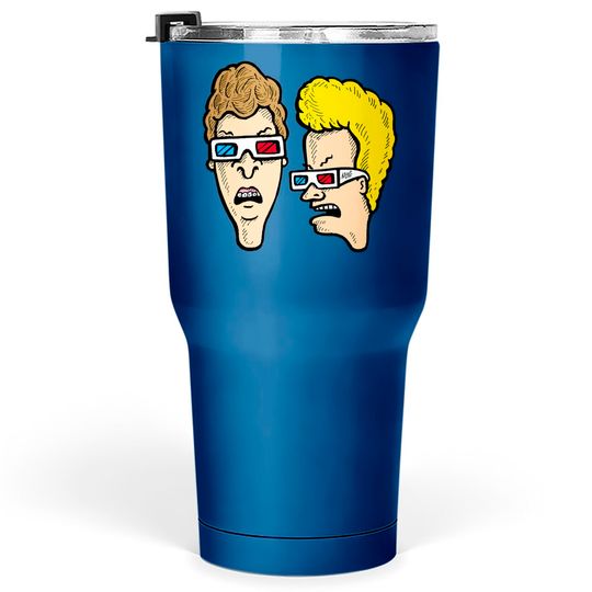 Beavis and Butthead - Dumbasses in 3D - Beavis And Butthead Wearing 3d Glasses - Tumblers 30 oz